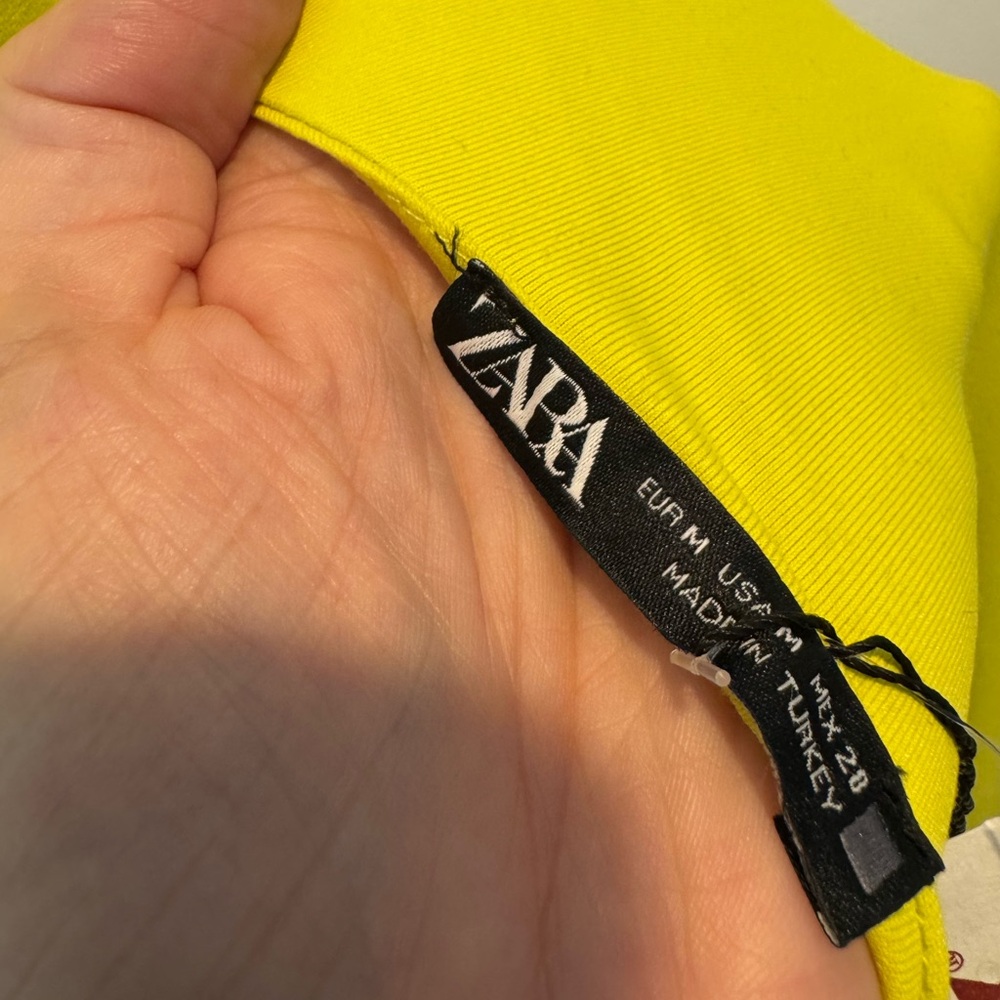 New NWT Zara Yellow/Green Backless Maxi Dress Size M - Picture 4 of 4